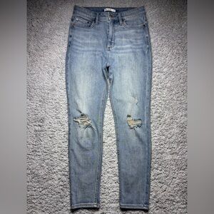 Elizabeth and James Jeans Womens 10 High Rise Skinny Ankle Light Wash Distressed